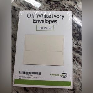 50 pack of Ivory A7 envelopes. 5.25x7.25. New